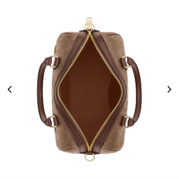 Coach Signature Canvas Satchel in Brown and Tan - Picture 2 of 7
